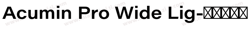 Acumin Pro Wide Lig字体转换